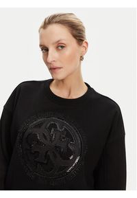 Guess Bluza W5YQ07 KB681 Czarny Regular Fit. Kolor: czarny. Materiał: bawełna #4