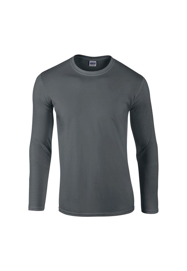 GILDAN - Koszulka Z Długim Rękawem Unisex Softstyle Dla Dorosłych. Kolor: wielokolorowy, szary, brązowy. Długość rękawa: długi rękaw. Długość: długie