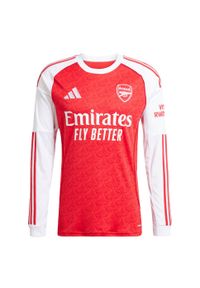Adidas - Koszulka Arsenal 25/26 Long Sleeve Home. Kolor: czerwony, biały, wielokolorowy. Długość rękawa: długi rękaw