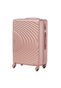 Betlewski - Średnia walizka SINOPE BETLEWSKI różowe złoto BWA-055 M. Kolor: różowy, wielokolorowy, złoty. Materiał: materiał