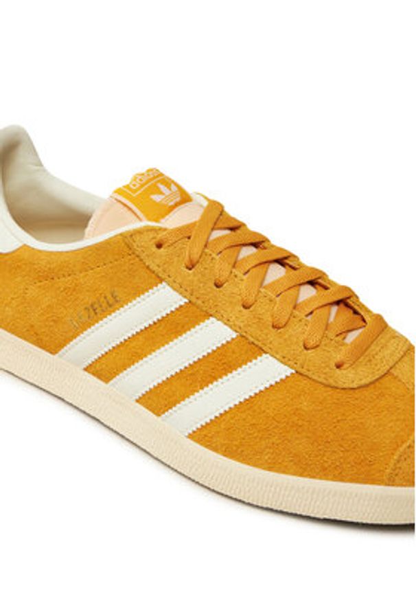 Adidas - adidas Sneakersy Gazelle IF9654 Żółty. Kolor: żółty. Materiał: zamsz, skóra. Model: Adidas Gazelle