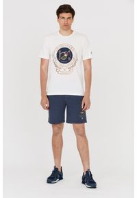Aeronautica Militare - AERONAUTICA MILITARE Biały bawełniany t-shirt męski, Rozmiar XXL. Kolor: biały. Materiał: bawełna. Długość rękawa: krótki rękaw. Długość: krótkie