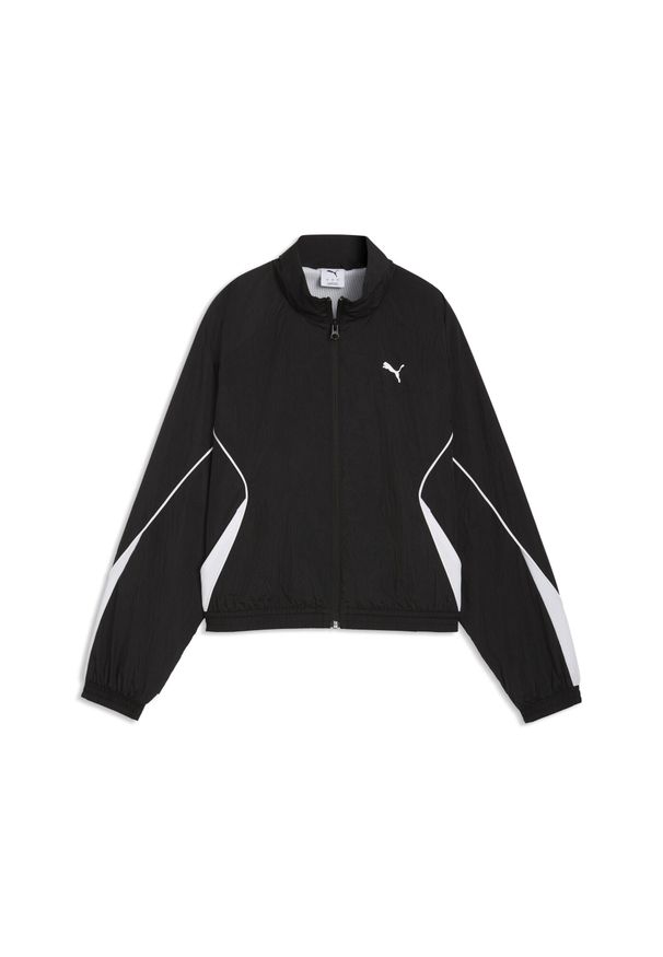 Puma - Damska kurtka o luźnym kroju PUMA Sport na zamek PUMA. Kolor: czarny. Sport: bieganie