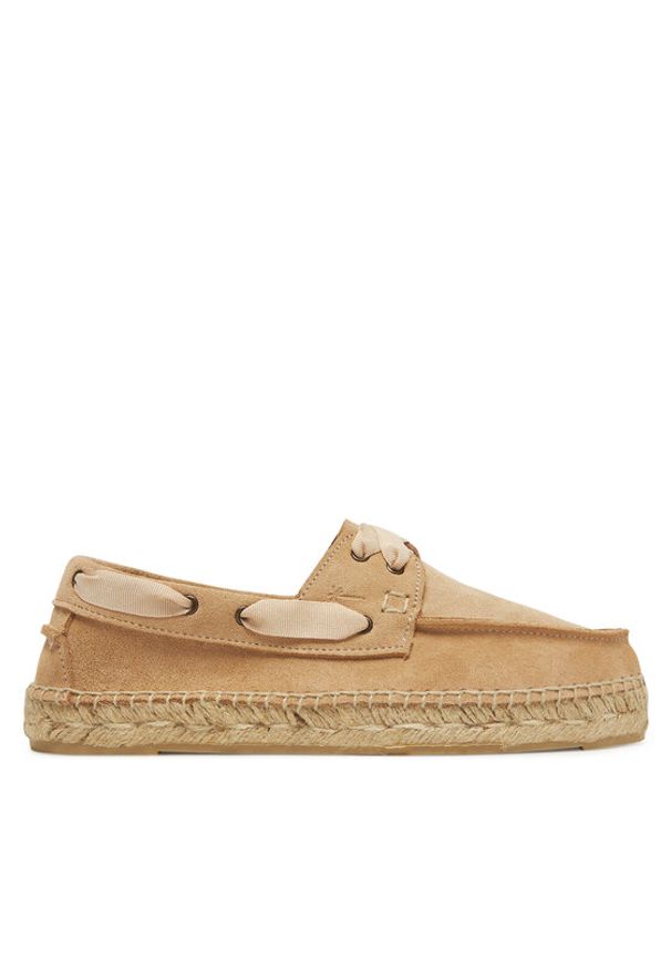 Manebi Espadryle K 1.1 KW Beżowy. Kolor: beżowy. Materiał: zamsz, skóra