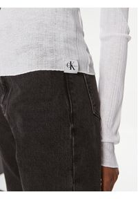 Calvin Klein Jeans Bluzka Sheer J20J223114 Biały Regular Fit. Kolor: biały. Materiał: syntetyk #5