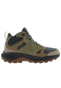 Buty męskie Merrell Tempo Sol Mid Waterproof J038941 - zielone. Wysokość cholewki: przed kolano. Zapięcie: sznurówki. Kolor: zielony. Materiał: guma, skóra, zamsz. Szerokość cholewki: normalna. Sport: outdoor #1