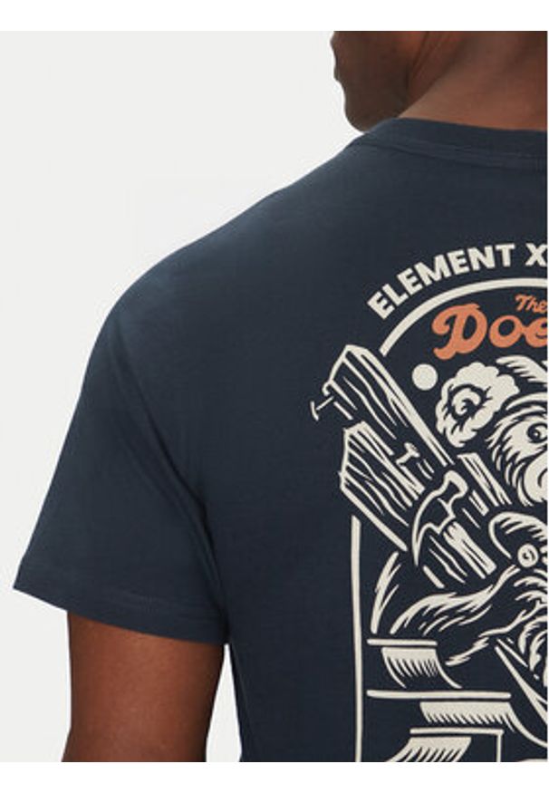 Element T-Shirt ELYZT00520 Granatowy Regular Fit. Kolor: niebieski. Materiał: bawełna