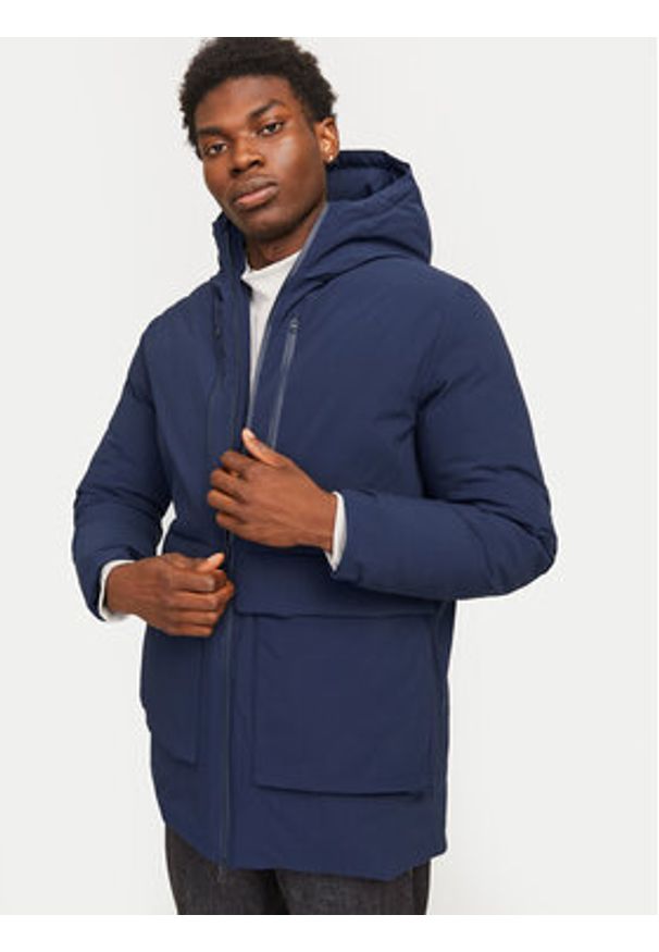Jack & Jones - Jack&Jones Parka Charlie 12267141 Granatowy Regular Fit. Kolor: niebieski. Materiał: syntetyk