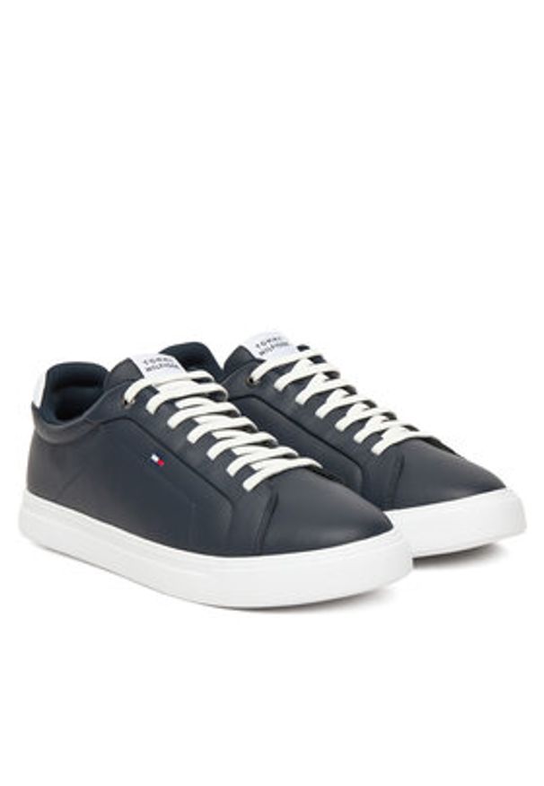 TOMMY HILFIGER - Tommy Hilfiger Sneakersy Icon Court Light Ess FM0FM05678 Granatowy. Kolor: niebieski. Materiał: skóra