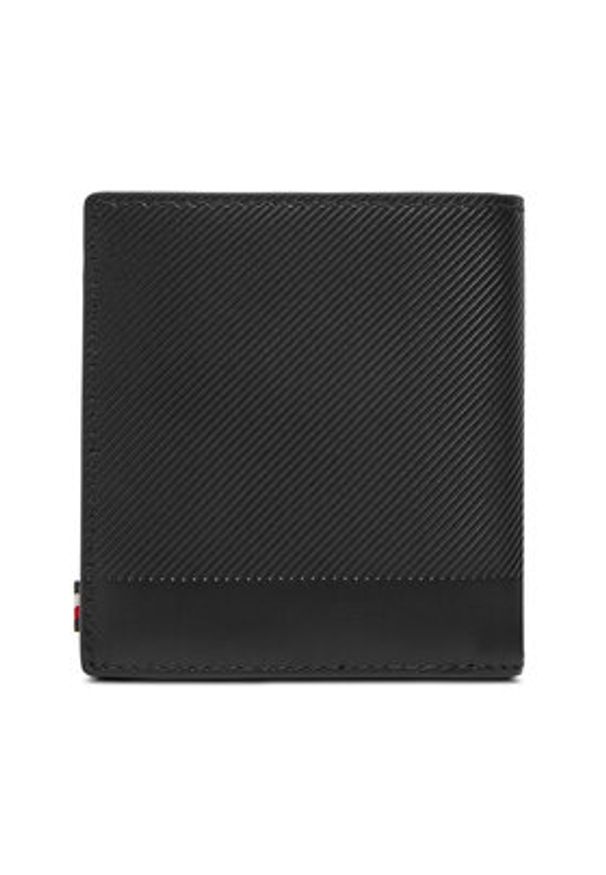 TOMMY HILFIGER - Tommy Hilfiger Duży Portfel Męski Th Foundation Trifold AM0AM13510 Czarny. Kolor: czarny. Materiał: skóra