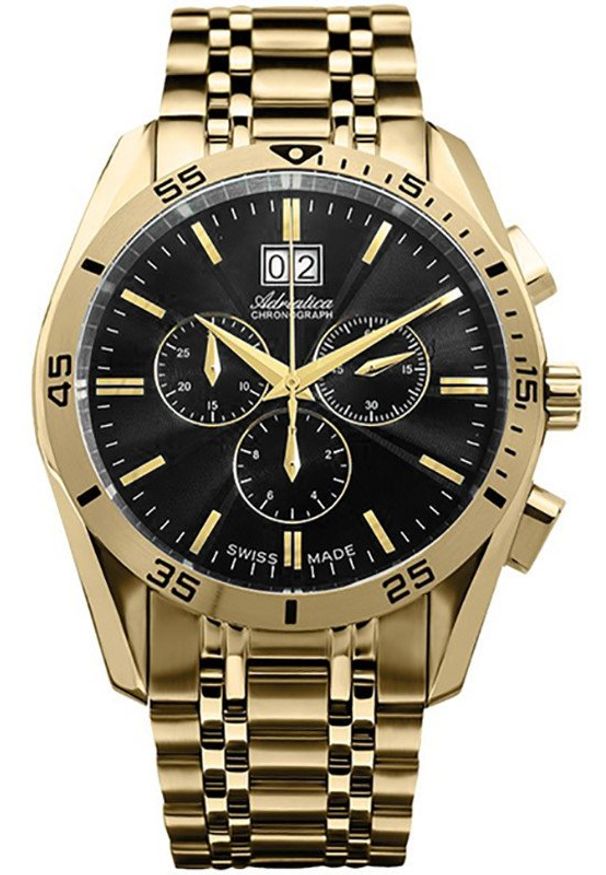 Zegarek męski Adriatica A8202.1114CH złoty. Kolor: złoty