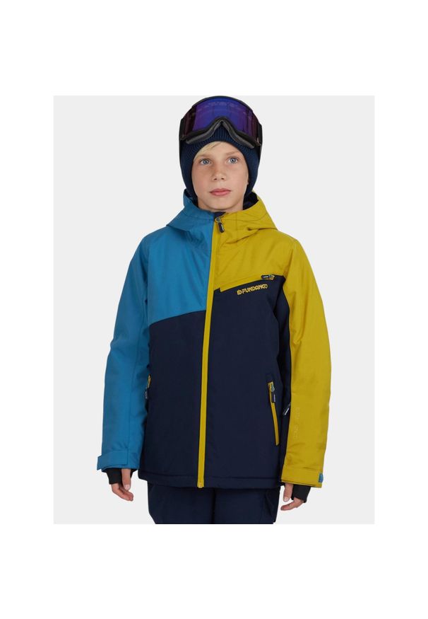FUNDANGO - Kurtka Narciarska Fundango Nova. Kolor: niebieski, wielokolorowy, żółty. Sezon: zima. Sport: narciarstwo