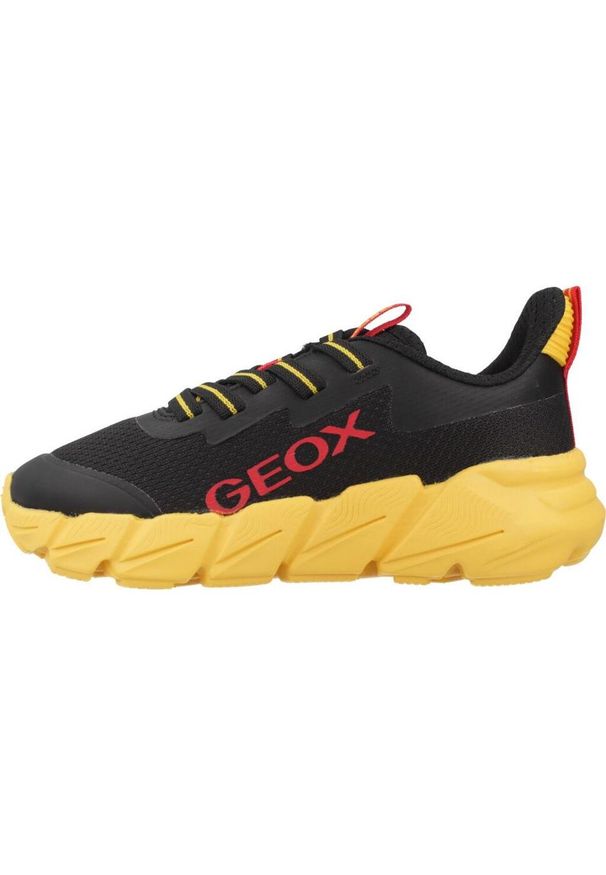 Geox - Buty GEOX J FLEXYPER FAST BOY Czarny. Kolor: czarny. Materiał: tkanina, syntetyk. Sport: turystyka piesza