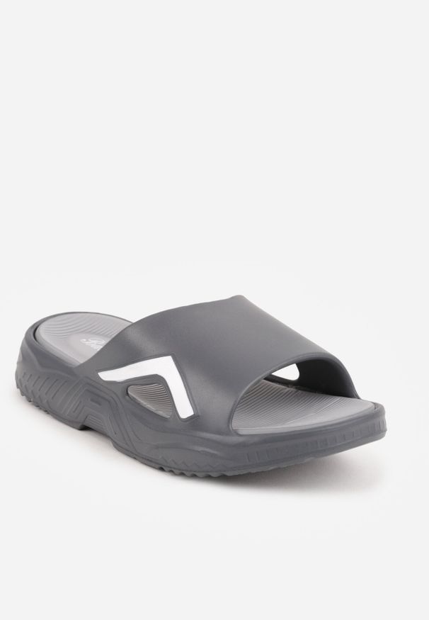 Born2be - Szare Piankowe Klapki Basenowe na Grubej Podeszwie Atexia. Okazja: do domu, na co dzień, na plażę. Kolor: szary. Materiał: dresówka. Sezon: lato. Styl: sportowy, klasyczny, wakacyjny, casual