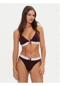 TOMMY HILFIGER - Tommy Hilfiger Biustonosz braletka UW0UW05651 Bordowy. Kolor: czerwony. Materiał: bawełna #4