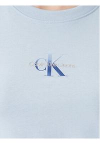 Calvin Klein Jeans T-Shirt Gradient Monologo J20J225252 Błękitny Slim Fit. Kolor: niebieski. Materiał: bawełna. Wzór: gradientowy #4