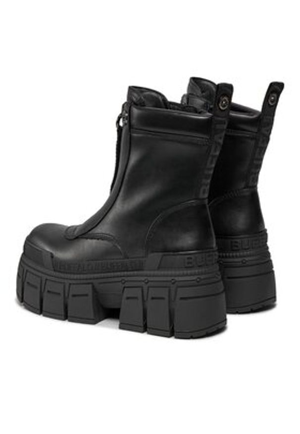 Buffalo Botki Gospher Zip Boot BN1622350 Czarny. Kolor: czarny. Materiał: skóra