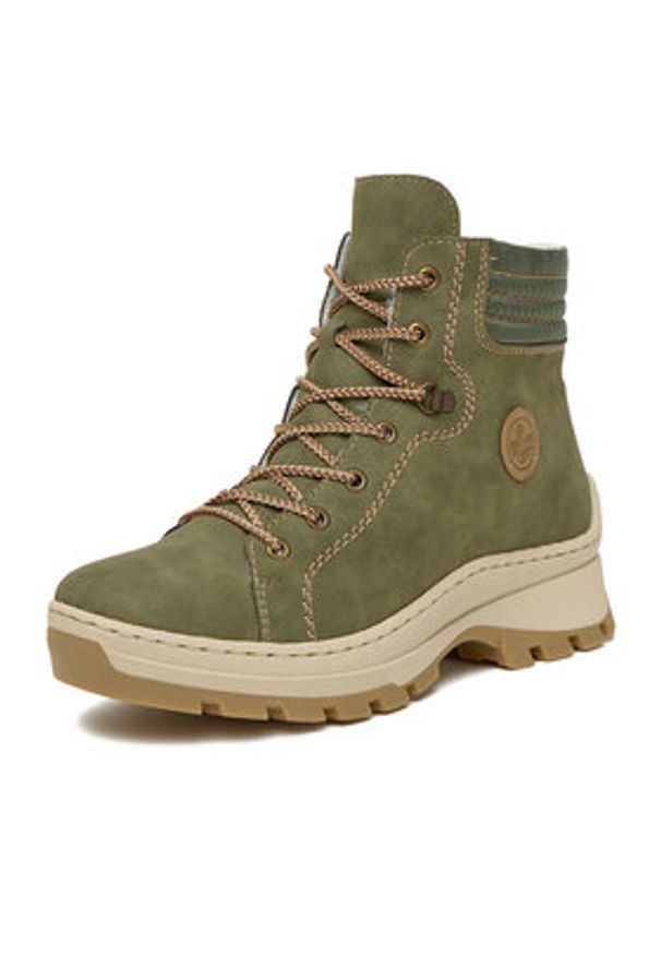 Rieker Trzewiki CEO-X9334-54 Zielony. Kolor: zielony. Materiał: materiał