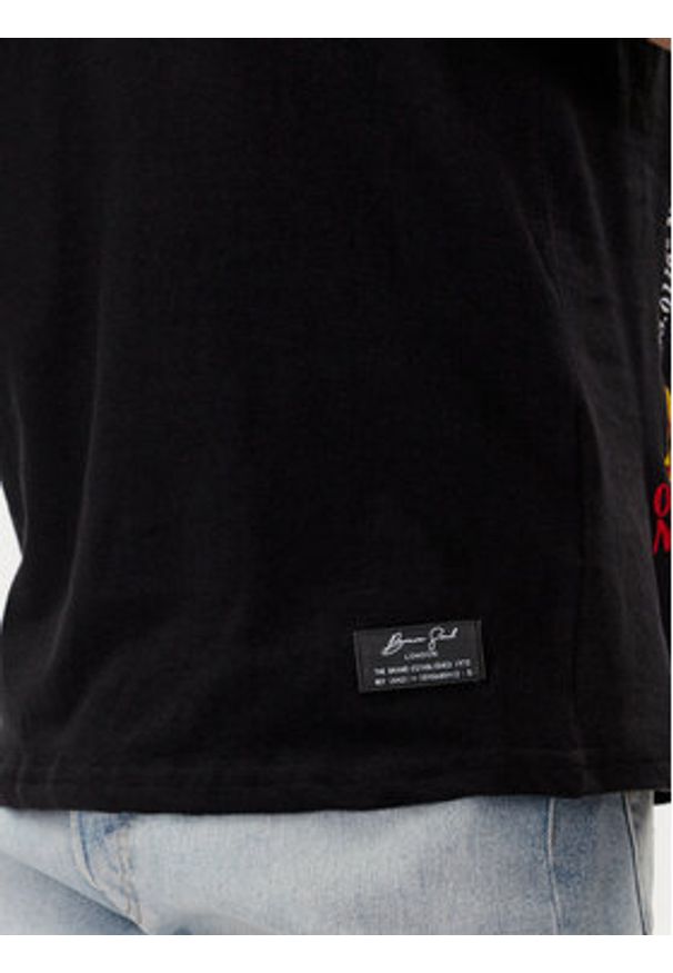 Brave Soul T-Shirt MTS-149TAKEAWAY Czarny Straight Fit. Kolor: czarny. Materiał: bawełna