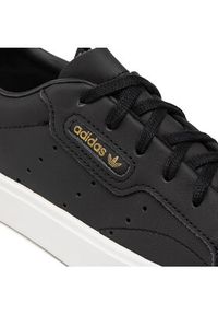 Adidas - adidas Buty Sleek W CG6193 Czarny. Kolor: czarny. Materiał: skóra #6