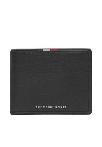 TOMMY HILFIGER - Tommy Hilfiger Duży Portfel Męski Th Corp Mini Cc Wallet AM0AM13739 Czarny. Kolor: czarny. Materiał: skóra