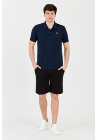 La Martina - LA MARTINA Granatowe męskie polo z małym logo, Rozmiar L. Typ kołnierza: polo. Kolor: niebieski #6