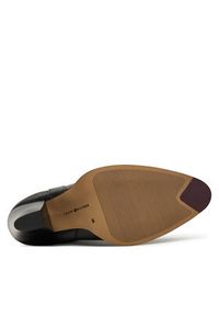 TOMMY HILFIGER - Tommy Hilfiger Botki Th T-Strap Leather Pointy Bootie FW0FW08984 Czarny. Kolor: czarny. Materiał: skóra #3