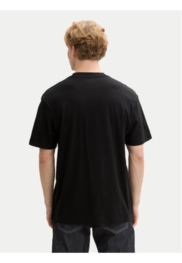 Tom Tailor Denim T-Shirt 1045021 Czarny Relaxed Fit. Kolor: czarny. Materiał: bawełna