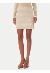 Guess Spódnica ołówkowa W5BD81 Z3JD2 Beżowy Slim Fit. Kolor: beżowy. Materiał: syntetyk