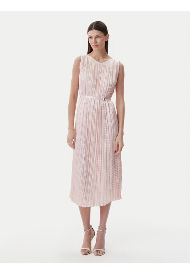 BOSS Sukienka wieczorowa 50537411 Różowy Regular Fit. Kolor: różowy. Materiał: syntetyk. Styl: wizytowy