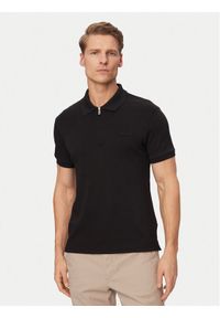 Calvin Klein Polo LV04LE255G Czarny Slim Fit. Typ kołnierza: polo. Kolor: czarny. Materiał: bawełna #1