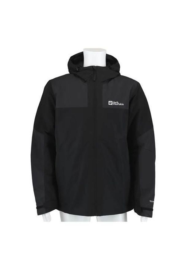 Kurtka uniwersalna męska Jack Wolfskin A618726000. Typ kołnierza: golf, kaptur. Kolor: czarny. Materiał: syntetyk. Sport: golf