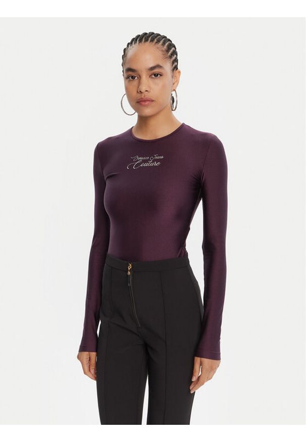 Versace Jeans Couture Body 79HAM2A1 N0008 Fioletowy Slim Fit. Kolor: fioletowy. Materiał: syntetyk