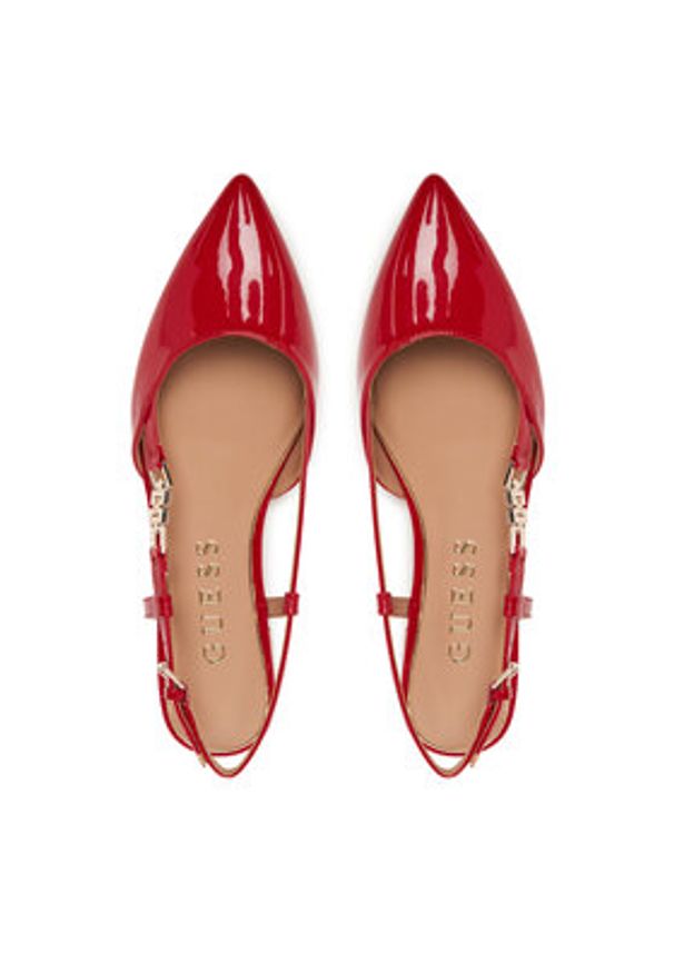 Guess Baleriny FLTFR2 PAF05 Czerwony. Kolor: czerwony. Materiał: skóra