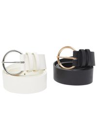 Urban Classics - Pasek Poliuretan Basic 2pak. Kolor: zielony, wielokolorowy, brązowy