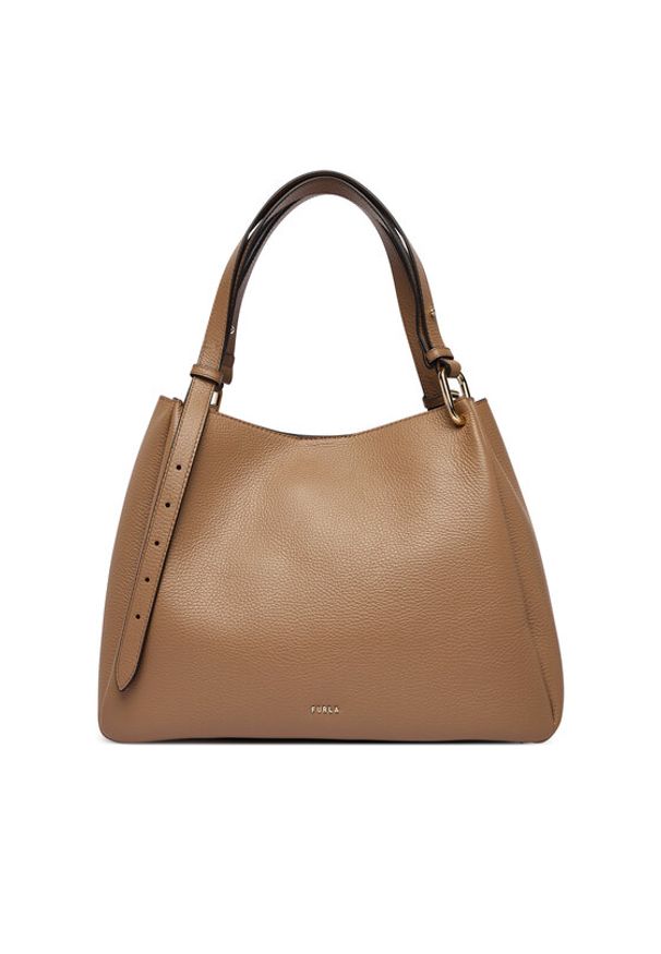 Furla Torebka Nuvola L WB02100 HSF000 CN 4489S Brązowy jasny. Kolor: brązowy. Materiał: skórzane