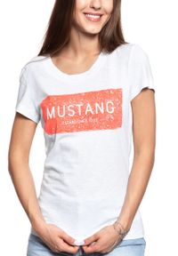 Mustang - MUSTANG T SHIRT DAMSKI Alexia C Logo 1009482 2045. Wzór: nadruk #9