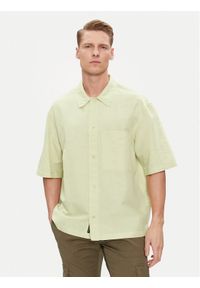 Calvin Klein Jeans Koszula J30J325173 Zielony Relaxed Fit. Kolor: zielony. Materiał: len