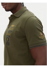 Aeronautica Militare Polo 251PO1853P191 Khaki Regular Fit. Typ kołnierza: polo. Kolor: brązowy. Materiał: bawełna #4