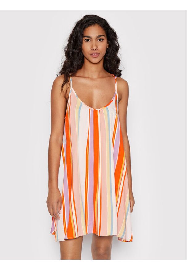 Sukienka letnia Femi Stories. Kolor: pomarańczowy. Materiał: wiskoza. Sezon: lato