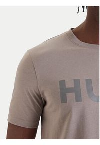 Hugo - HUGO T-Shirt Dulivio 50467556 Brązowy Regular Fit. Kolor: brązowy. Materiał: bawełna #3