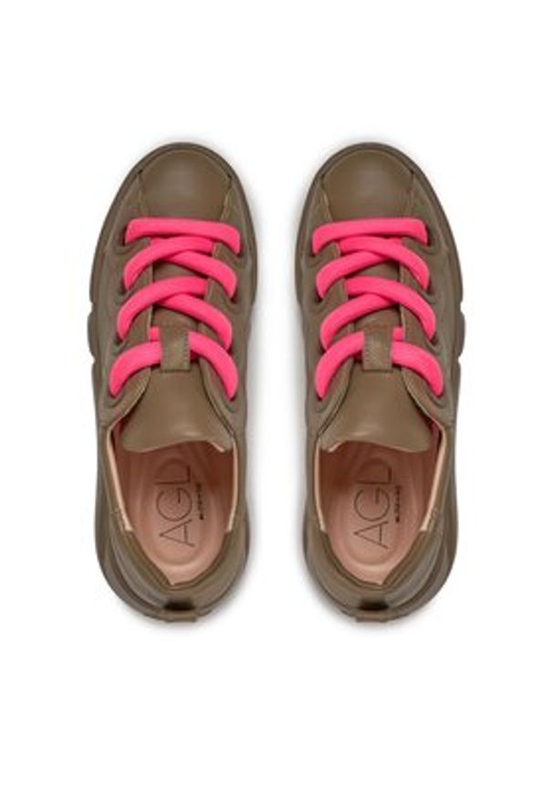 AGL Sneakersy Magic Bubble D938049PGSOFTY0411 Beżowy. Kolor: beżowy. Materiał: skóra