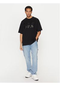 Versace Jeans Couture T-Shirt 78GAHE02 Czarny Regular Fit. Kolor: czarny. Materiał: bawełna #2