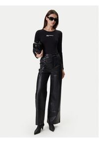 Karl Lagerfeld Jeans Body A4W17017 Czarny Slim Fit. Kolor: czarny. Materiał: bawełna #3