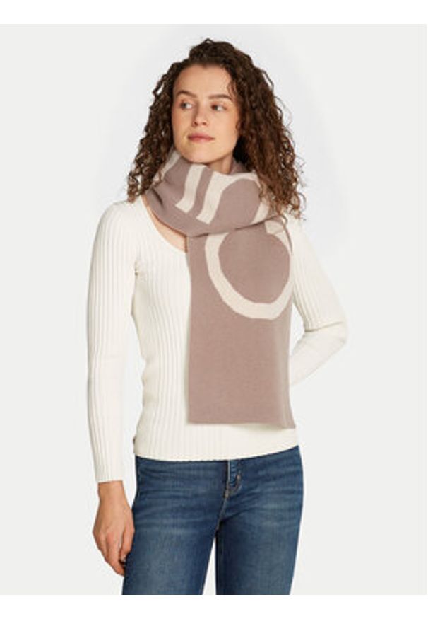 Calvin Klein Szalik K60K612605 Beżowy. Kolor: beżowy. Materiał: wełna