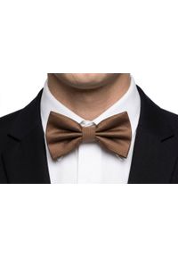 Mucha Męska w Zestawie z Poszetką - Alties - Jasny Brąz. Kolor: beżowy, wielokolorowy, brązowy. Styl: elegancki, sportowy #5