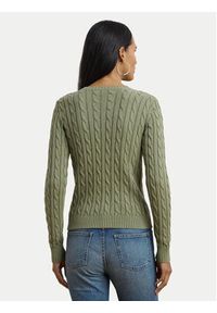 Lauren Ralph Lauren - LAUREN RALPH LAUREN Kardigan 200932225009 Zielony Slim Fit. Kolor: zielony. Materiał: bawełna #4
