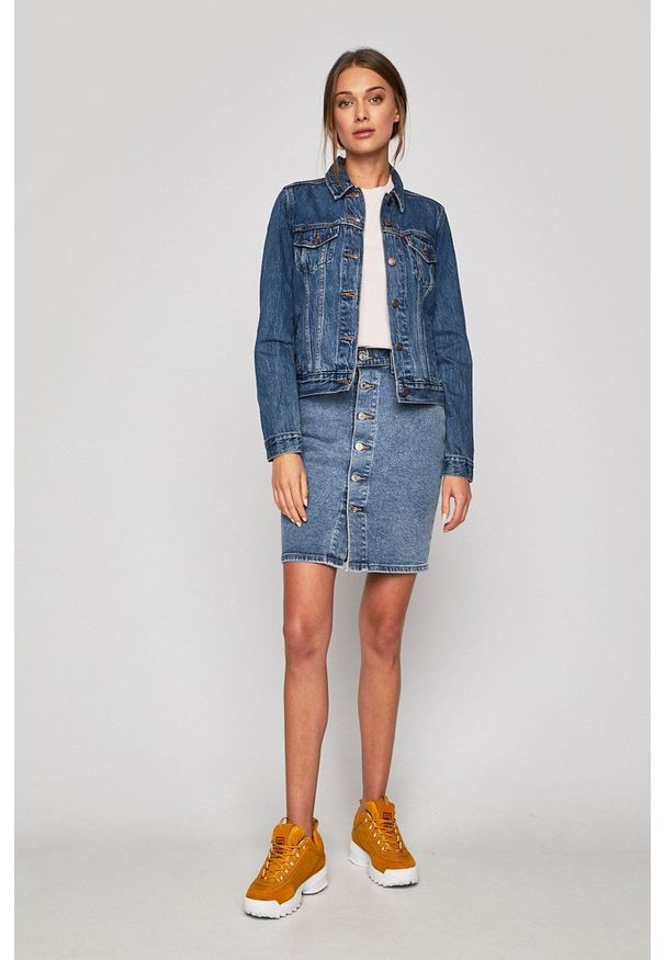Levi's® - Levi's - Kurtka jeansowa. Okazja: na spotkanie biznesowe, na co dzień. Kolor: niebieski. Materiał: jeans. Styl: casual, biznesowy