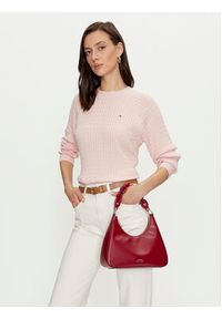 TOMMY HILFIGER - Tommy Hilfiger Torebka Soft Leather Shoulder Bag AW0AW16293 Czerwony. Kolor: czerwony. Materiał: skórzane #5