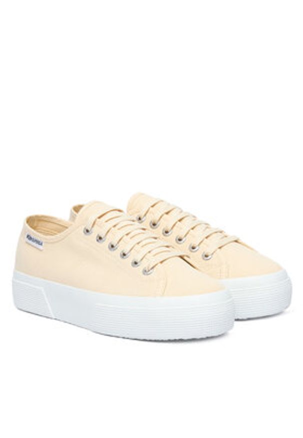 Superga Tenisówki Platform Leggera S2142ZW Beżowy. Kolor: beżowy. Materiał: materiał. Obcas: na platformie